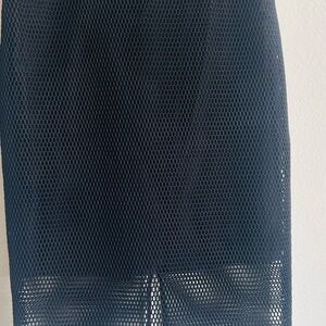 Ann Taylor Black Mesh Pencil Skirt